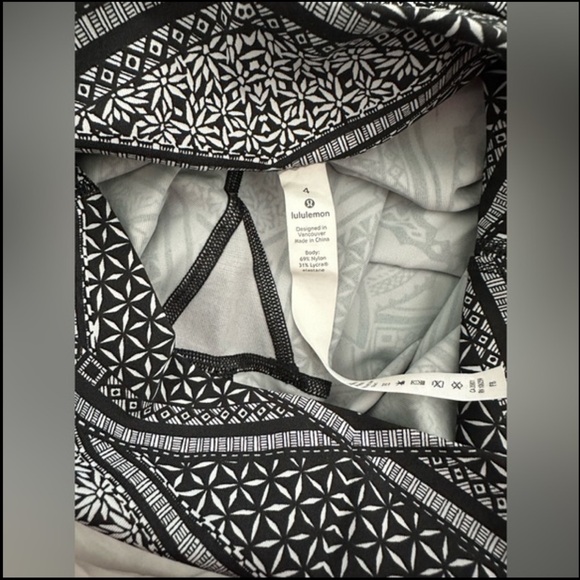 LULULEMON/Inked Wunder Under Ice Grey Black Leggings /4 - Picture 6 of 11